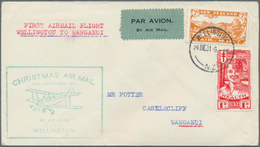 12303 Neuseeland: 1931, 1 D And 2 D "Health" On Two Uprated FIRST FLIGHT LETTERS From Wellingon To Wanganu - Ungebraucht