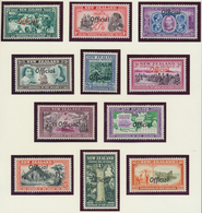 12307 Neuseeland - Dienstmarken: 1940, "New Zealand Centenary" ½ D To 1 Sh. With Imprint "Official" Comple - Dienstmarken