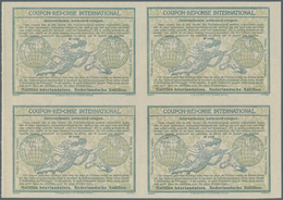 12315 Niederländische Antillen: Design "Madrid" 1920 International Reply Coupon As Block Of Four 30 Cent N - Niederländische Antillen, Curaçao, Aruba