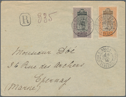 12326 Obersenegal-Niger: 1914, Registered Letter With 25 And 75 Cent. From BAMAKO B.P. 31 JUIL 14 To Franc - Sonstige & Ohne Zuordnung