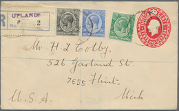 12342 Ostafrikanische Gemeinschaft: 1930, 15 C Red KGV Postal Stationery Envelope, Uprated With 5 C, 10 C - África Oriental Británica