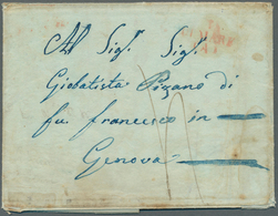 12362 Peru: 1847, Complete Folded Letter Cover From LIMA, Dated Oct. 23th 1847, Sent To Genova In Italy. O - Perù