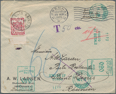12382 Reunion - Portomarken: 1935, Denmark: Unpaid Cover From KOBENHAVN, 28.12.1935, With Manuscript Note - Timbres-taxe