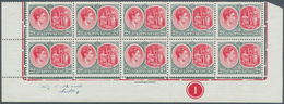 12392 St. Kitts-Nevis: 1941, KGVI And Medicinal Spring 2d. Carmine And Deep Grey Perf. 13 X 12 On Chalk-su - St.Kitts Und Nevis ( 1983-...)