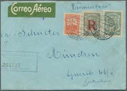 12429 SCADTA - Länder-Aufdrucke: 1928 SCADTA Registered Airmail Germany-Colombia And Colombia-Germany, Wit - Aerei