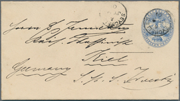 12441 Seychellen: 1901, Stationery Envelope 15 C. Blue Sent From "SEYCHELLES A JY 9 01" To Kiel, Germany, - Seychelles (...-1976)