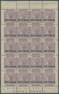 12447 Sierra Leone: 1896 (ca.), QV 6d. Dull Violet With Wmk. Crown CC And Black Opt. REVENUE In A Block Of - Sierra Leone (1961-...)