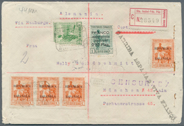 12453 Spanische Besitzungen Im Golf Von Guinea: 1937, 10 Cs Green, 4 X 50 Cs Orange With Ovp "Republica Es - Guinea Spagnola