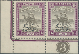 12462 Sudan - Dienstmarken Regierung: 1927, Arab Postman (Camel Rider) 10pia. Black/purple Perf. 'SG' Hori - Soudan (1954-...)