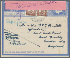 12468 Süd-Rhodesien: 1940/1944, Four ACTIVE SERVICE Lettercards 'Victoria Falls' 3d Blue All Commercially - Rhodesia Del Sud (...-1964)