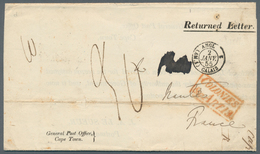 12470 Kap Der Guten Hoffnung: 1854. Stampless 'Returned Letter' Envelope Written From The 'General Post Of - Capo Di Buona Speranza (1853-1904)