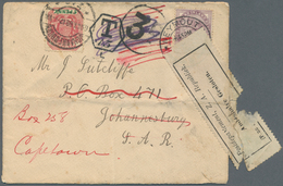 12485 Südafrika: 1899 (12 Oct) BOER WAR: Johannesburg 'Officially Closed' "Ambtshalve Gesloten" Label Used - Altri & Non Classificati