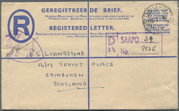 12498 Südafrika - Stempel: 1945, 4 D Ultramarine Registered Psc, Used By S.A. Forces And Sent With Cds A.P - Autres & Non Classés