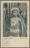 12513 Tahiti: 1908. Picture Post Card Written From Raiatea Dated '15th Nov 08' Of 'Tetuanni De Bora Bora' - Tahití