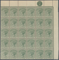 12540 Trinidad Und Tobago: 1883, TRINIDAD: QV ½d. Dull Green With Crown CA Wmk. Block Of 30 From Upper Rig - Trindad & Tobago (1962-...)