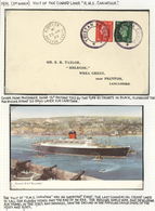 12546A Tristan Da Cunha: 1939, Visit Of The CUNARD Liner "R.M.S. CARINTHIA" On 5 MR 1939: Cover From Passen - Tristan Da Cunha