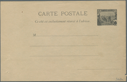 12560 Tunesien: 1906. Essay On Paper For Postcard With Postage Die "Plowmen" 10c Black, No Address Lines, - Tunisia (1956-...)