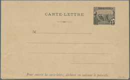 12567 Tunesien: 1909. Essay On Paper For Letter Card With Postage Die "Plowmen" Black, Face Value "15c", T - Tunesien (1956-...)