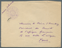 12598 Ubangi-Schari-Tschad: 1900. Stampless Envelope (two Verical Folds,faults) Endorsed 'Mission Saharien - Sonstige & Ohne Zuordnung