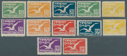 12610 Uruguay: 1928, Airmails 10 C. To 3.80 P., 12 Values Complete, Unused, Fine (Yvert 14/25). - Uruguay