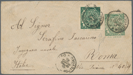 12613 Uruguay - Ganzsachen: 1886, 5 C. Stationery Envelope Uprated With Another 5 C. Stationery Cut Out Se - Uruguay