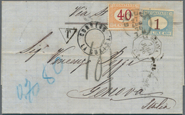 12616 Venezuela: 1876, Complete Folded Letter Cover From La Guaira With Double Circle "CORREOS / LA GUAIRA - Venezuela