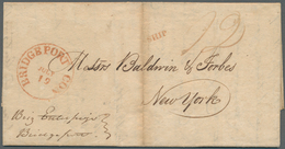 12631 Vereinigte Staaten Von Amerika - Stampless Covers: 1828 (dated 2.Juli), ST.BARTHELEMY (Swedish Colon - …-1845 Vorphilatelie