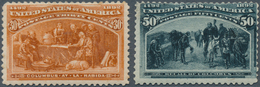 12655 Vereinigte Staaten Von Amerika: 1893, Columbus, 30c. Orange Brown And 50c. Slate, Two Values, Fresh - Altri & Non Classificati