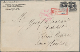 12663 Vereinigte Staaten Von Amerika: 1902, Registered Envelope Bearing A Pair Of 8 C Martha Washington Bl - Other & Unclassified