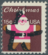 12675 Vereinigte Staaten Von Amerika: 1979, 15c. Santa Claus Showing Variety "Green And Yellow Omitted", U - Altri & Non Classificati