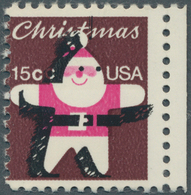 12676 Vereinigte Staaten Von Amerika: 1979, 15c. Santa Claus Showing Variety "Green, Yellow And Tan Omitte - Sonstige & Ohne Zuordnung