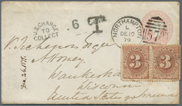 12682 Vereinigte Staaten Von Amerika - Portomarken: 1879 (10.12.), Stat. Envelope QV 1d. Rose Used From No - Segnatasse