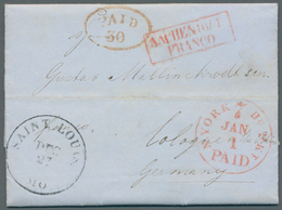 12693 Vereinigte Staaten Von Amerika - Transatlantik-Mail: 1865, "SAINT LOUIS MO. DEC 27", Clear Strike On - Altri & Non Classificati