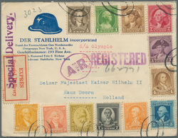 12698 Vereinigte Staaten Von Amerika - Besonderheiten: 1932, R-AR-Express Delivery Cover With Printed Pict - Autres & Non Classés