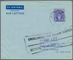 12716 Zanzibar - Ganzsachen: 1962, 50 C Violet On Blue Stationery Air-letter, Sent From ZANZIBAR, 27.DE 62 - Zanzibar (...-1963)