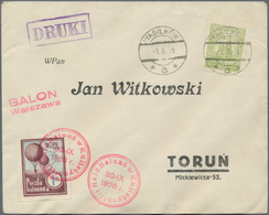 12811 Ballonpost: 1928, 30.IX., Poland, Balloon "Warszawa", Two Covers With Perforated And Imperforate Vig - Mongolfiere