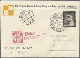 12813 Ballonpost: 1936, 17.5., Poland, Balloon "Wilno", Cover With Balloon Vignette. Only 165 Pieces Trans - Fesselballons
