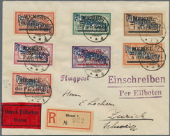 12844 Flugpost Deutschland: 1921: MEMEL, Flugpostausgabe 1921 Komplett (7. Werte) Auf Sauberem, Sehr Dekor - Posta Aerea & Zeppelin