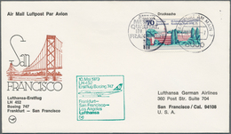 12848 Flugpost Deutschland: 10.5.1979, Frankfurt - San Francisco. Sehr Seltener Beleg, Da Der Größte Teil - Posta Aerea & Zeppelin