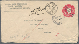 12882 Flugpost Übersee: 1927, 2 Cent Stationery Envelope From "Comdr. BYRD EXPEDITION PALNE "AMERICA" TRAN - Altri & Non Classificati