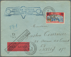 12885 Flugpost Übersee: 1929. SAIGON - FRANCE Par Joseph Le Brix. Cachet "Courrier Accidente" (Muller #8) - Autres & Non Classés