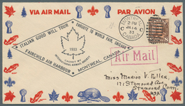 12895 Flugpost Übersee: CANADA: 1933, ''Italian Good Will Tour - Enroute To World Fair, Chicago" Air Mail C - Altri & Non Classificati