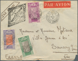 12899 Flugpost Übersee: 1937. Kankan - Conakry - Dakar - France. Cover With Special, Black Airmail Cachet. - Autres & Non Classés