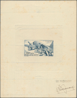 12903 Flugpost Übersee: 1947/1950 (ca.), French Area, Airmails, Group Of Four PPT Epreuve, Signed "Le Pres - Sonstige & Ohne Zuordnung