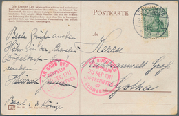 12913 Zeppelinpost Deutschland: 1911: LZ 10 Schwaben. Kabinettkarte 23.9.1911 Mit 2x Bordstemepl Von Fahrt - Poste Aérienne & Zeppelin