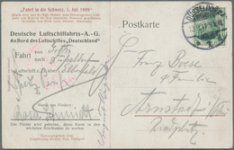 12913A Zeppelinpost Deutschland: 1911, Luftschiff "SCHWABEN", Fahrt Gotha-Düsseldorf, Abwurf Elberfeld: 5 P - Poste Aérienne & Zeppelin