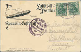 12919 Zeppelinpost Deutschland: 1913: LZ 10 Victoria Luise 24. Mai 1913, Frankfurt (Main) Rundfahrt: Kabin - Poste Aérienne & Zeppelin