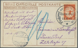 12926 Zeppelinpost Deutschland: 1912, 10 Pfg. Rhein/Main Auf Offizieller Fotokarte "Großherzogliche Famili - Poste Aérienne & Zeppelin