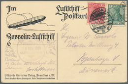 12977 Zeppelinpost Deutschland: 1919, LZ 120 (Bodensee), Delag-Karte Mit 10 Pfg. Und 5 Pfg. Germania Von " - Luft- Und Zeppelinpost