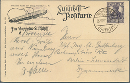 12979 Zeppelinpost Deutschland: 1919: LZ 120-Luftschiffkarte Mit Seltenem FRIEDRICHSHAFEN LUFTPOST Stempel - Poste Aérienne & Zeppelin